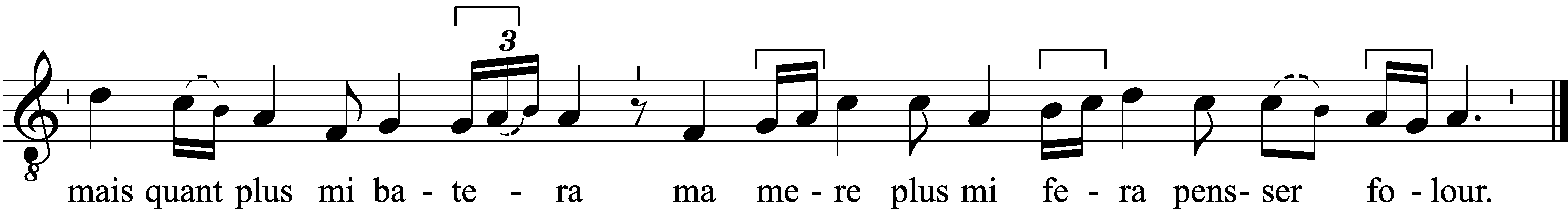 Refrain musical notation